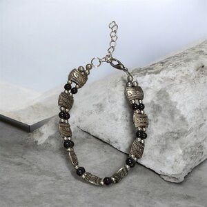 Elegant Silver Beaded Bracelet